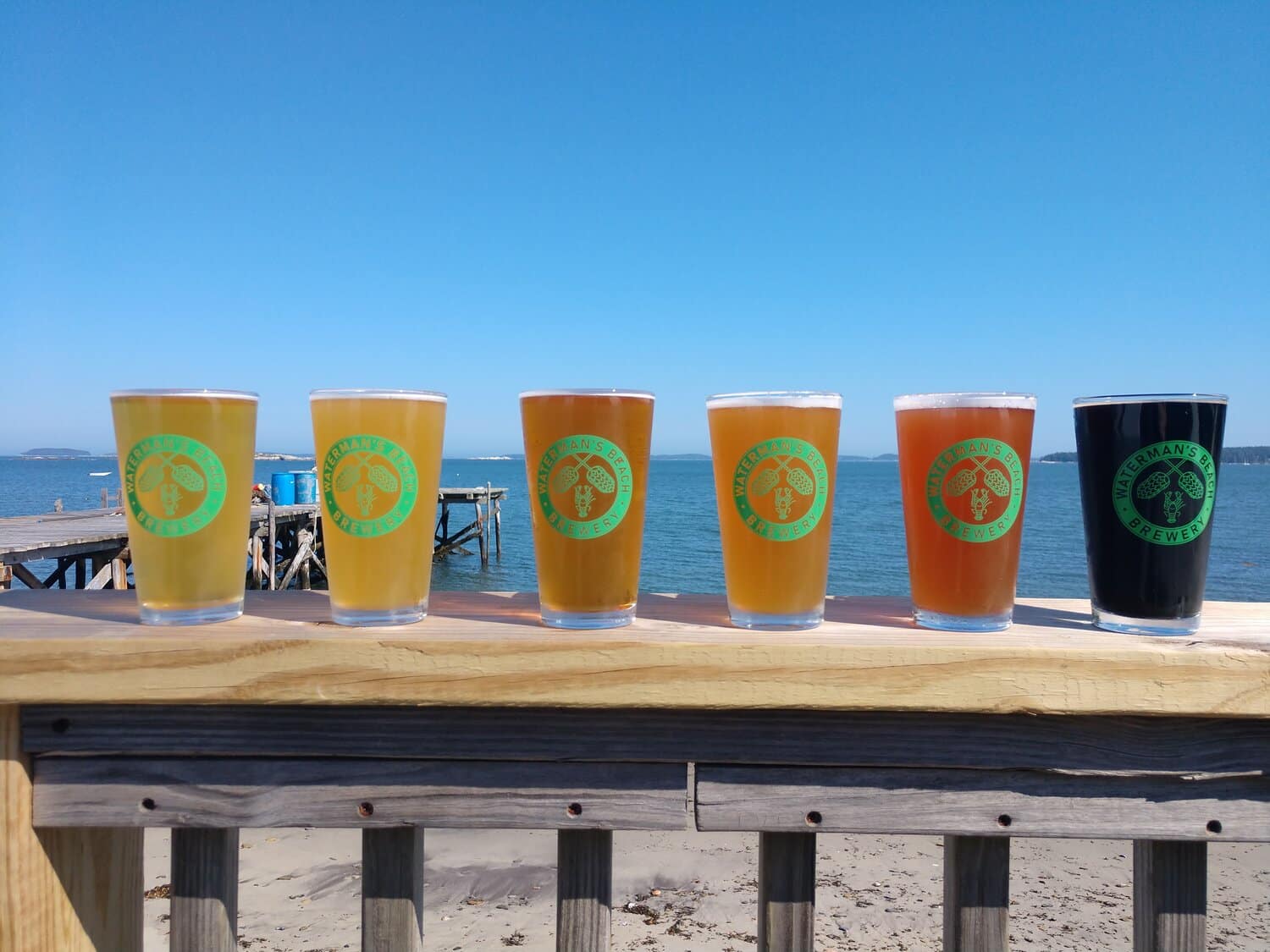 oceanview in maine with beer
