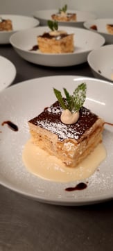 gourmet pairing dinner Tiramisu