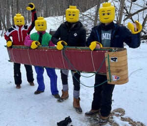 Toboggan Team Picture. The Togga Boys, won an Honorable Mention for best Costume.